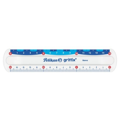 RIGLA PLASTIC 15CM GRIFFIX TRANSPARENTA BLISTER [3]