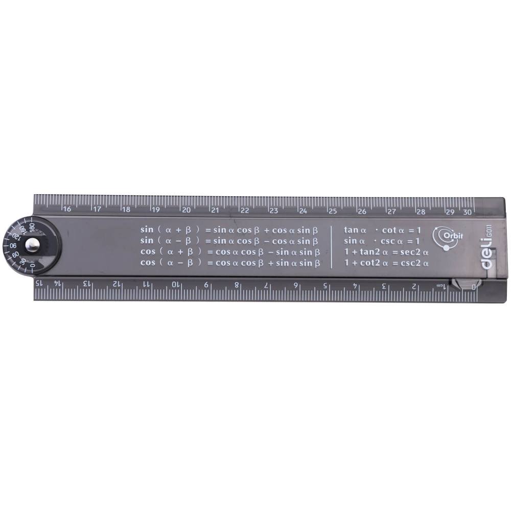 Rigla pliabila 30 cm Smart, plastic fumuriu, Deli [3]