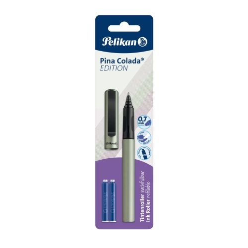 ROLLER PINA COLADA EDITION 0.7MM +3 REZERVE DIVERSE CULORI METALIZATE BLISTER [1]