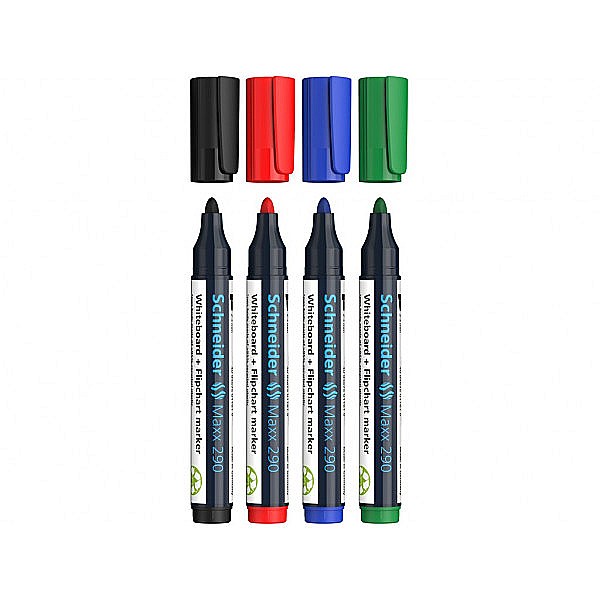 Set 4 markere pentru tabla alba/whiteboard si flipchart Schneider 290 [2]