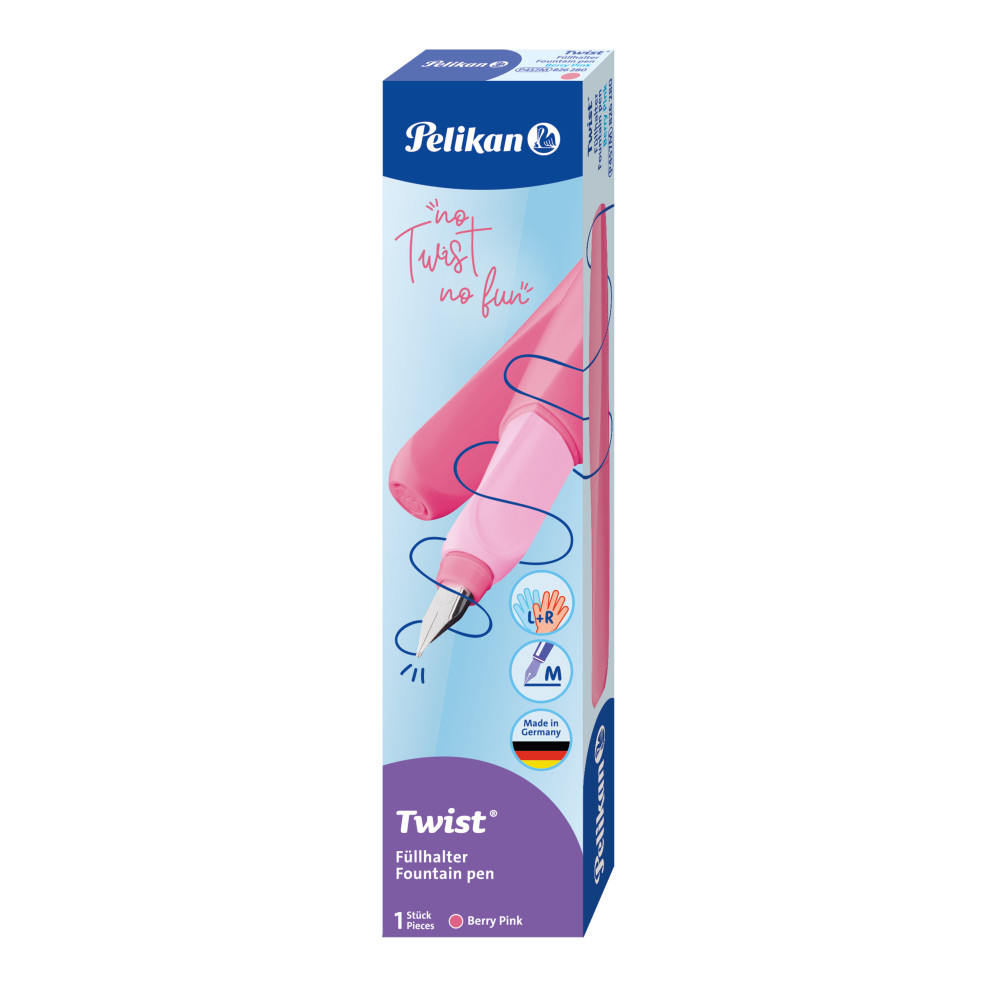 Stilou Pelikan Twist Berry Pink, penita M, 1 rezerva inclusa, in cutie carton [5]
