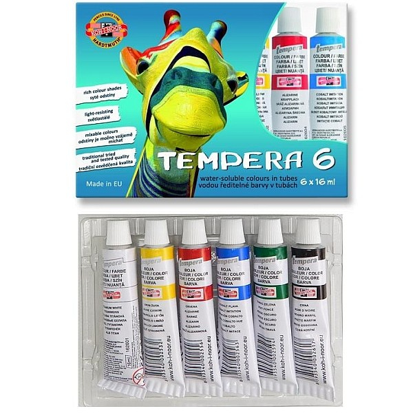 Tempera 6 culori x 16 ml Koh-I-Noor Girafa [1]