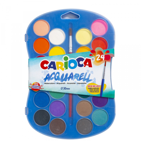 Acuarele - acuarele-carioca-24-culori-30-mm-cu-pensula