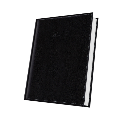 AGENDA DATATA A5 352PAG DELUXE CORINALDO COPERTA PIELE SINTETICA NEGRU 2027 [2]