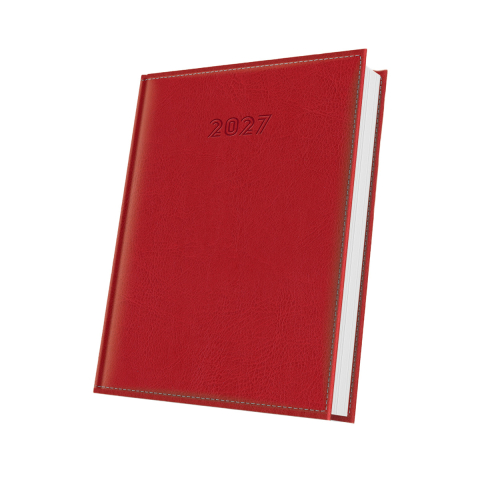 Agende - AGENDA DATATA A5 352PAG DELUXE CORINALDO COPERTA PIELE SINTETICA ROSU 2027