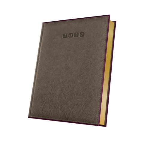 Agende - AGENDA DATATA A5 352PAG PREMIUM DELUXE ALGHERO COPERTA PIELE SINTETICA MARO/ROSU BURGUNDY FOLIO AURIU 2027