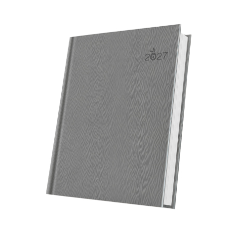 Agende - AGENDA DATATA A5 352PAG PREMIUM DELUXE GARGANO COPERTA PIELE SINTETICA GRI 2027