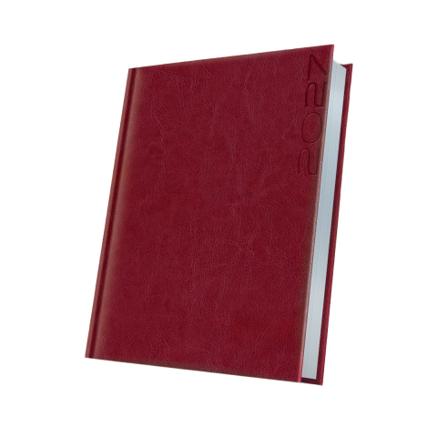 Agende - AGENDA DATATA A5 352PAG PREMIUM DELUXE NARNI COPERTA PIELE SINTETICA BORDO FOLIO ARGINTIU 2027
