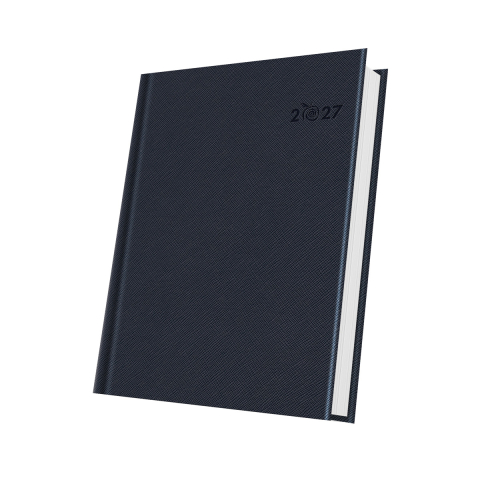Agende - AGENDA DATATA A5 352PAG PREMIUM DELUXE ORTISEI COPERTA PIELE SINTETICA ALBASTRU 2027