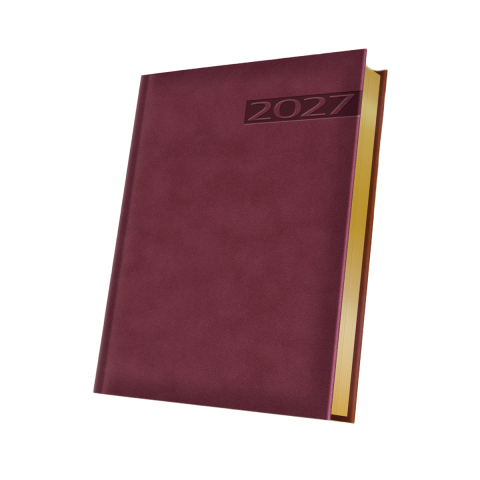 Agende - AGENDA DATATA A5 352PAG PREMIUM DELUXE TEANO COPERTA PIELE SINTETICA BORDO FOLIO AURIU 2027