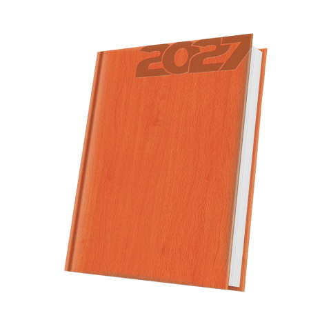 Agende - AGENDA DATATA A5 352PAG PREMIUM DELUXE VIVIONE COPERTA PIELE SINTETICA MANDARIN FOLIO ARGINTIU 2027