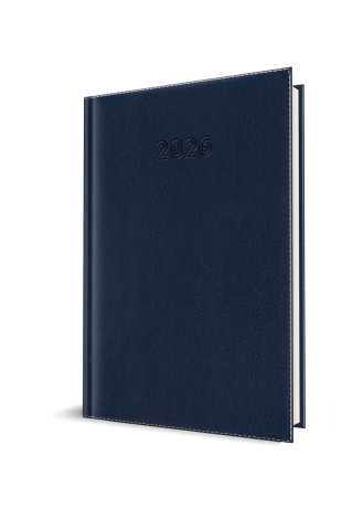 AGENDA DATATA A5 352PAG DELUXE CORINALDO COPERTA PIELE SINTETICA ALBASTRU NAVY 2027 [0]