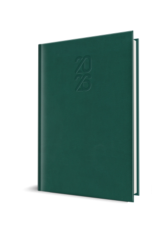 Cadouri personalizate - Agenda datata 2026 Tucson A5, 352 pagini, coperta buretată, Herlitz, Verde