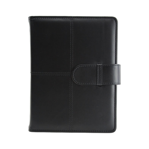 Agende - Agenda Lux A5 cu clapă, Interior datat detașabil, Bluette Nero