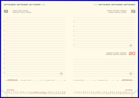 Agenda Lux A5 cu clapa, Interior datat detasabil, Cometa [2]