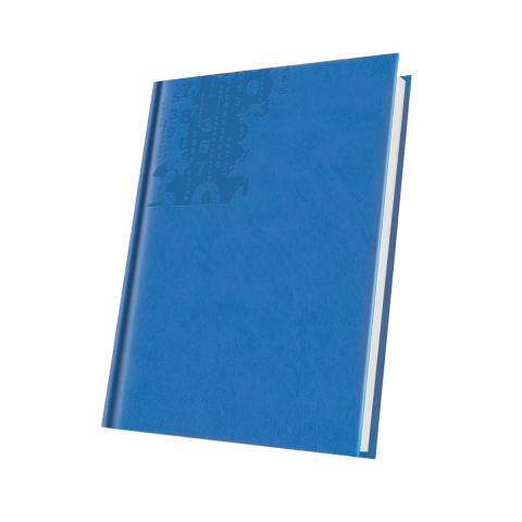 Agende - AGENDA NEDATATA A5 224PAG COPERTA PIELE SINTETICA MARMORA ALBASTRU REGAL