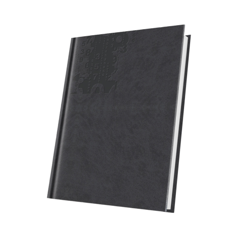 Agende - AGENDA NEDATATA A5 224PAG COPERTA PIELE SINTETICA MARMORA GRI INCHIS