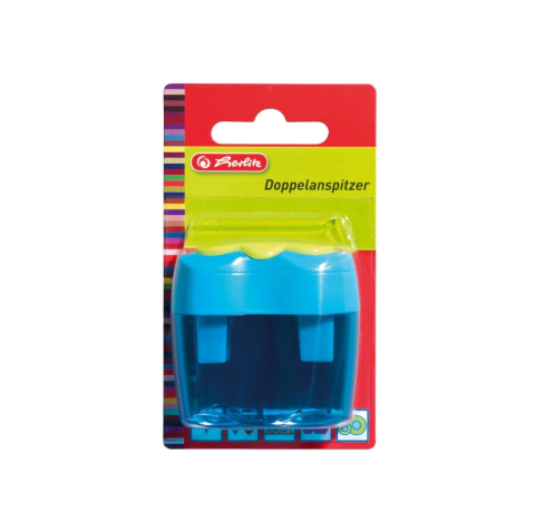 Ascutitori scolare - ASCUTITOARE DUBLA PLASTIC BICOLORA BLISTER