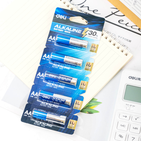 Baterii AA (LR6) alcaline, 1 bucata/blister, Deli [2]