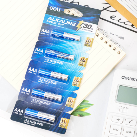 Baterii AAA (LR03) alcaline, 1 bucata/blister, Deli [2]