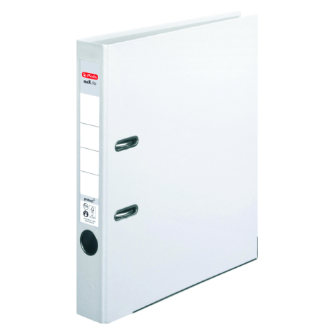 Organizare si arhivare - BIBLIORAFT A4 5CM PP ALB HERLITZ