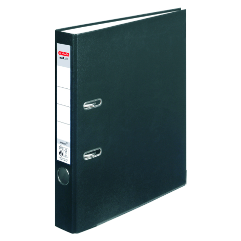 Bibliorafturi - BIBLIORAFT A4 5CM PP NEGRU HERLITZ
