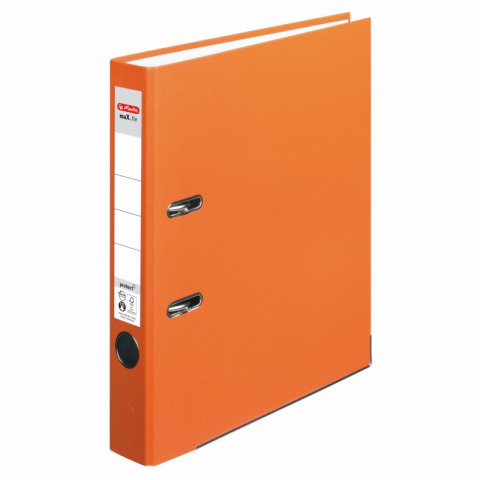 Organizare si arhivare - BIBLIORAFT A4 5CM PP PORTOCALIU HERLITZ
