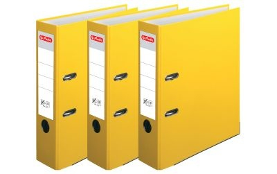 Bibliorafturi - Biblioraft Herlitz A4 75 mm PP galben