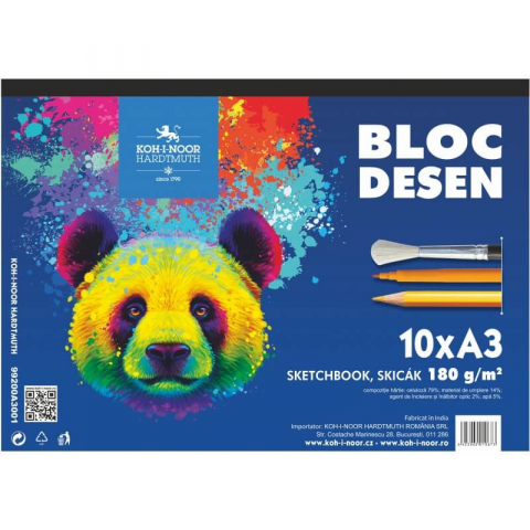 Blocuri de desen - bloc-desen-koh-i-noor-a3-design-animale-180-g-10-coli