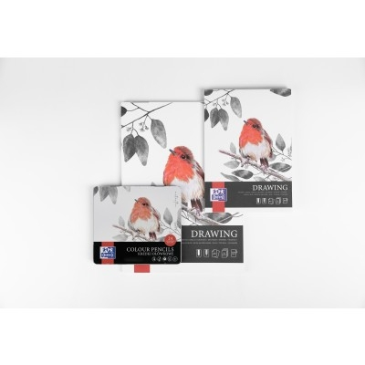 BLOC DESEN OXFORD DRAWING A4 50F 160G/MP SPIRA FSCÂ® MIX70% COLECTIA ARTISTIC [2]