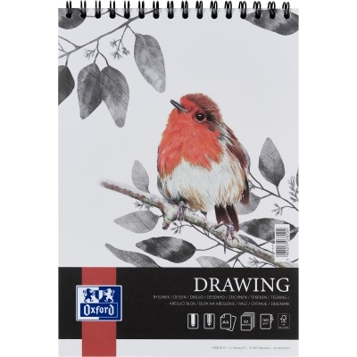 Blocuri de desen - BLOC DESEN OXFORD DRAWING A4 50F 160G/MP SPIRA FSCÂ® MIX70% COLECTIA ARTISTIC