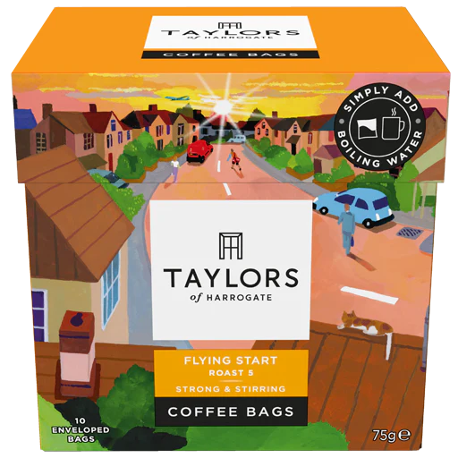 Cafea plicuri Flying Start, Taylors of Harrogate, 100% Arabica, 10 bucati, 75 g [3]