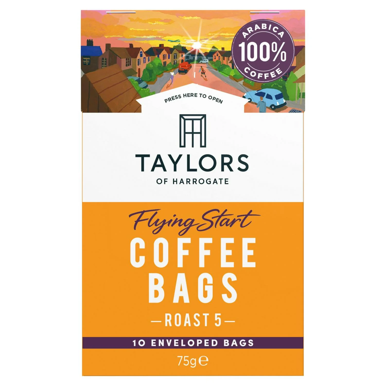 Cafea - Cafea plicuri Flying Start, Taylors of Harrogate, 100% Arabica, 10 bucati, 75 g