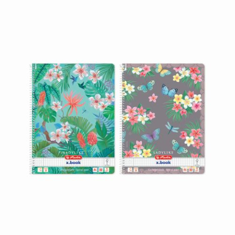Caiete cu spira - CAIET A4 80F SPIRA PATRATELE LADYLIKE MOTIVE ASORTATE
