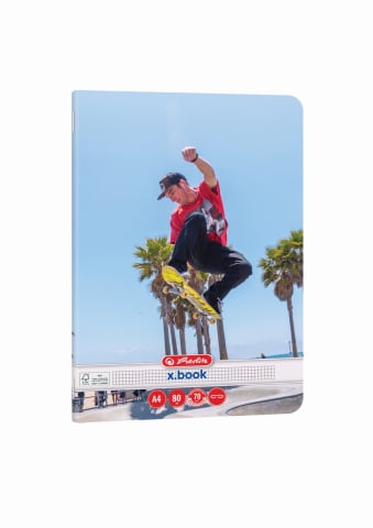 Caiete capsate - Caiet matematica A4 80 file Herlitz Extreme