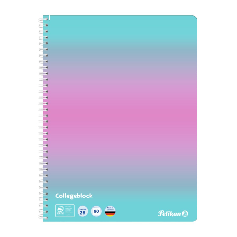 Caiete capsate - CAIET A4 80F SPIRA PATRATELE COLOR EDITION PEFC ROZ/MENTA
