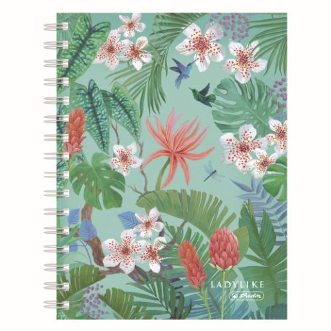 Caiete cu spira - CAIET A5 100F SPIRA PATRATELE LADYLIKE JUNGLE