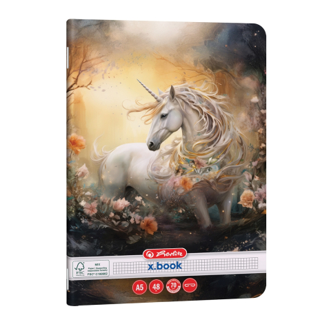 Caiete capsate - CAIET A5 48F PATRATELE UNICORN