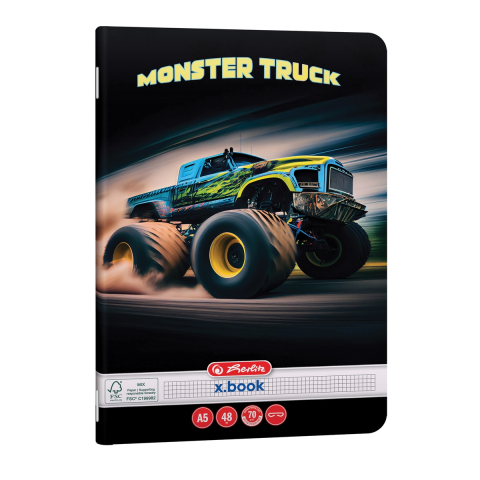 Rechizite - CAIET A5 48F PATRATELE MONSTER TRUCK