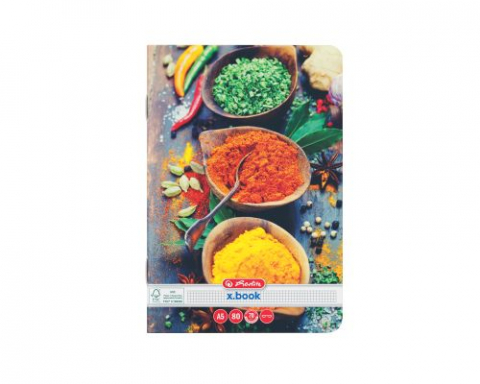 Caiete capsate - Caiet A5 80 file matematica Herlitz Spices