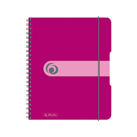 Caiete cu spira - CAIET A5 80F 80G/MP SPIRA PATRATELE EOTG PP FUCSIA OPAC