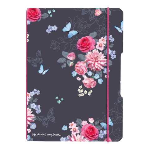 Caiete My.Book Flex - CAIET MY.BOOK FLEX A5 40F 80G/MP PATRATELE LADYLIKE FLOWERS