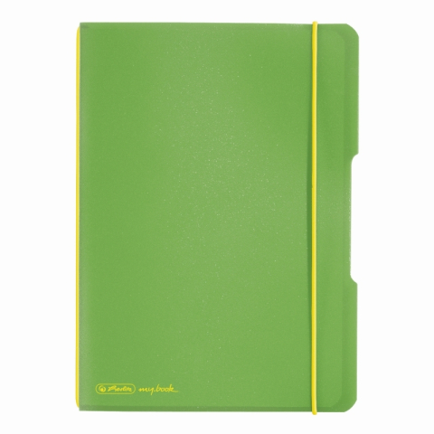 Caiete My.Book Flex - CAIET MY.BOOK FLEX A5 40F 80G/MP PATRATELE VERDE DESCHIS TRANSPARENT LOGO NEGRU