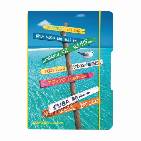 Rechizite - CAIET MY.BOOK FLEX A6 40F 80G/MP PATRATELE TRAVEL ELASTIC GALBEN