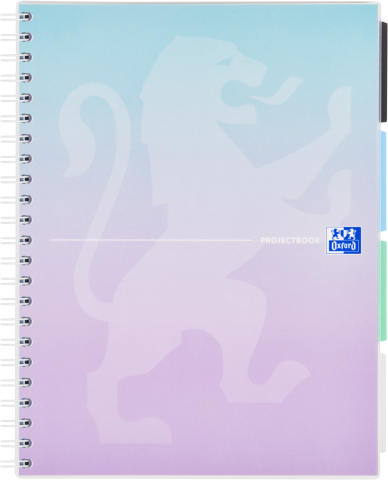 CAIET ORG OXFORD PROJECT BOOK A4 80F SCRIBZEE SPIRA PEFC PATRATELE GRADIENT PASTEL DIVERSE CULORI [1]