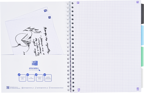 CAIET ORG OXFORD PROJECT BOOK A4 80F SCRIBZEE SPIRA PEFC PATRATELE GRADIENT PASTEL DIVERSE CULORI [4]