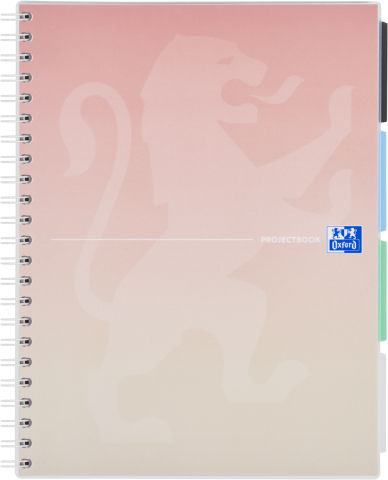 CAIET ORG OXFORD PROJECT BOOK A4 80F SCRIBZEE SPIRA PEFC PATRATELE GRADIENT PASTEL DIVERSE CULORI [2]
