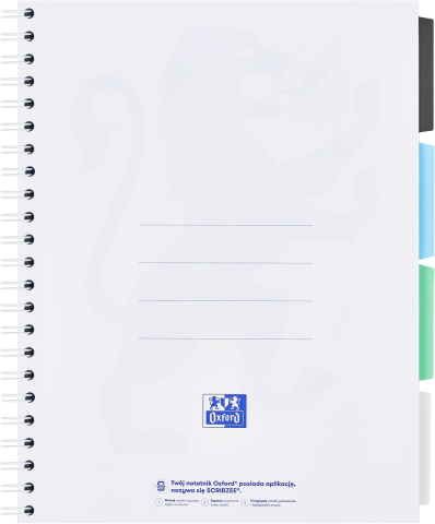 CAIET ORG OXFORD PROJECT BOOK A4 80F SCRIBZEE SPIRA PEFC PATRATELE GRADIENT PASTEL DIVERSE CULORI [5]