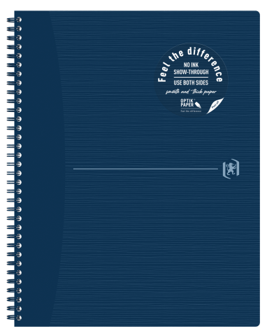 Rechizite - CAIET OXFORD ORIGINS A4+ 70F SPIRA SCRIBZEE ECOLABEL PATRATELE ALBASTRU INCHIS