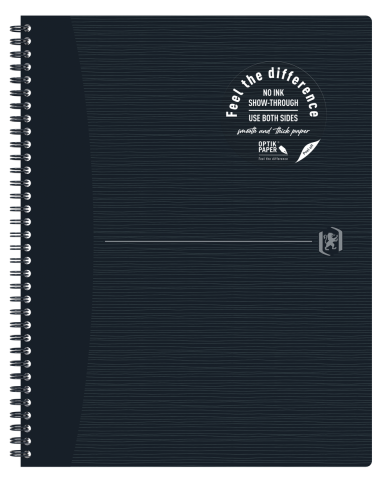 Caiete cu spira - CAIET OXFORD ORIGINS A4+ 70F SPIRA SCRIBZEE ECOLABEL PATRATELE NEGRU